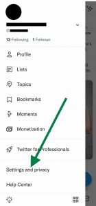 How do I delete my Twitter account on Android/iOS?